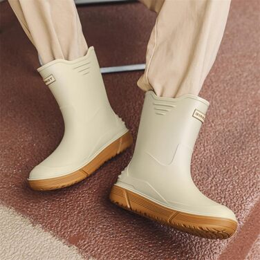 Водне взуття, гумові чоботи, гумові чоботи, чоловічі, європейський стиль, нековзні, для кухні, активного відпочинку, риболовлі, подорожей та походів, розмір 2, жовті, 39 1/3 EU