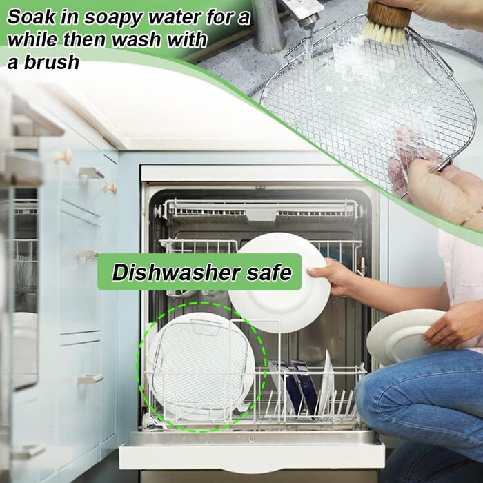 Аксесуари для фритюрниці BYKITCHEN, квадратна стійка з нержавіючої сталі 304 для лотка/духовки кошика аерофритюрниці, аксесуари для фритюрниці для Cosori 5.5L xxl, миттєва, вежа, фритюрниця Gourmia