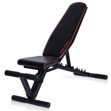 Професійна гантель Лава для тренажерів Premium Line Лава з багаторівневим регулюванням нахилу Надзвичайно вантажопідйомна вага 550 кг 21 тренувальне положення З опорою для ніг Включає посібник з тренувань для лави