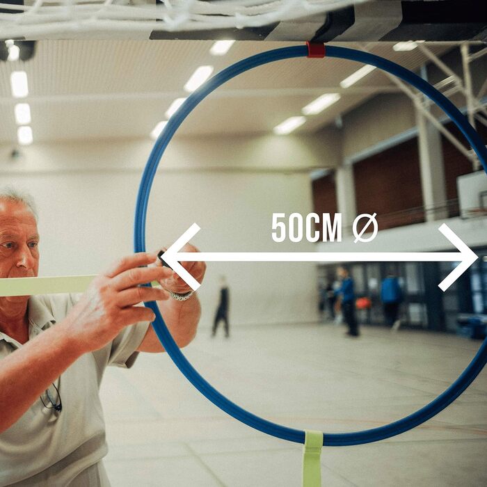 Стінка для футбольних воріт з еспандерами для професійних та ефективних тренувань / Набір для техніки ударів по воротах / Футбольні тренування (футбольні ворота - еспандери) Гандбольні ворота - кільця Ø50см