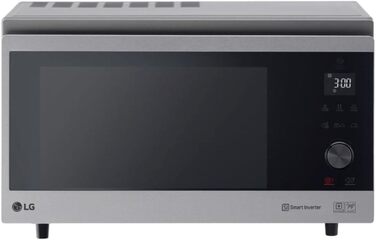 Гібридна конвекційна піч LG Electronics NeoChef MJ 3965 ACS / 4-в-1 пароварка, гриль, духовка, мікрохвильова піч, срібло