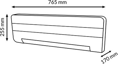 Керамічний настінний вентилятор-обігрівач Dad 3000 Вт, тихий &lt45 дБ, з пультом дистанційного керування, світлодіодним дисплеєм, таймером та коливальною решіткою, захист IPX2 та захист від перегріву