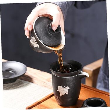 Компактний керамічний чайний сервіз з кришкою для жасминового та зеленого чаю, для дому та офісу