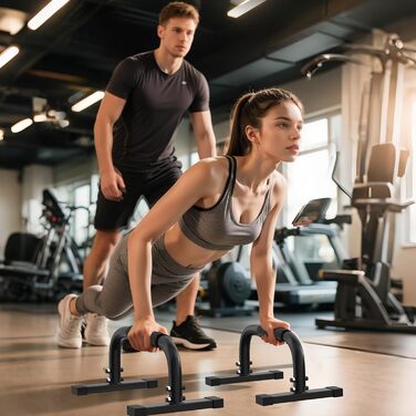 Турніри Parallettes, ручки для віджимань Parallettes для калістеніки, 300 кг/661 фунтів, стійка для віджимань, обладнання для фітнесу, Parallettes для калістеніки для тренування м&39язів та силових тренувань, чорний