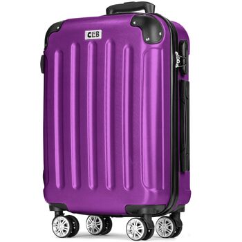 Велика валіза POSH з ABS-пластику - внутрішній об&39єм 100 л - легка валіза з твердою оболонкою 3,7 кг, 75x50x30 см - дорожня валіза з кодовим замком - колеса, що плавно обертаються на 360 - для поїздок на 10-14 днів, фіолетовий XL - великий