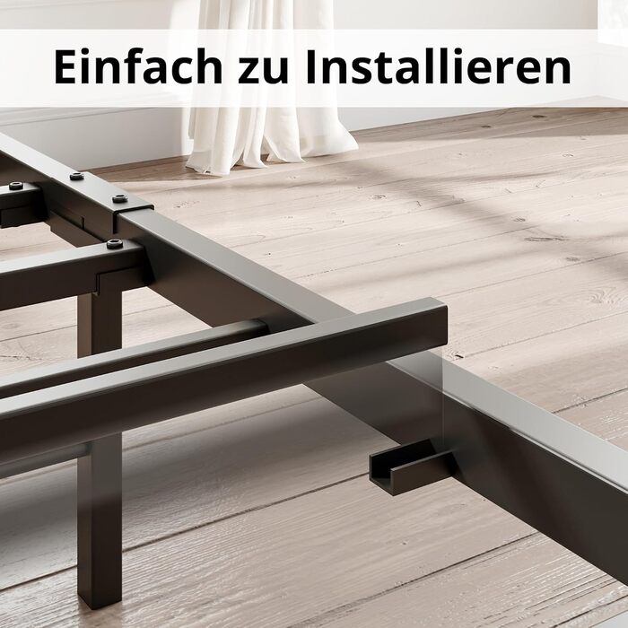 Ліжко IRONCK 140x200 з металевою рейковою основою, каркас ліжка 140x200 см з розетками, USB-портами та портами Type-C, металеве ліжко 140x200 з м&39яким узголів&39ям та місцем для зберігання речей, дитяче ліжко, двоспальне ліжко 140x200 см