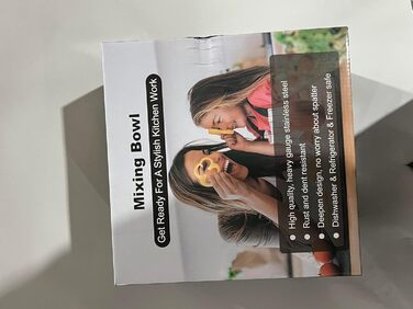 Набір салатників Wildon з 5 шт. , миска з нержавіючої сталі з герметичною кришкою, розмір 4,5 л, 2,7 л, 1,6 л, 1,1 л, 0,7 л, набір