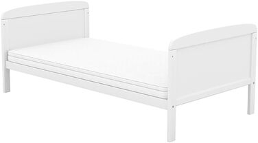 Дитяче ліжечко 70x140 см біле дитяче ліжко, що трансформується в дитяче ліжко &quotНаталі&quot, масив сосни, з прорізувачами