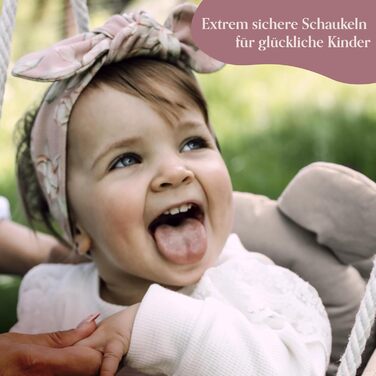 Дитячі гойдалки в приміщенні на відкритому повітрі Ведмедик світло-бежевий оксамит Дитячі гойдалки Дитячі гойдалки в приміщенні Де