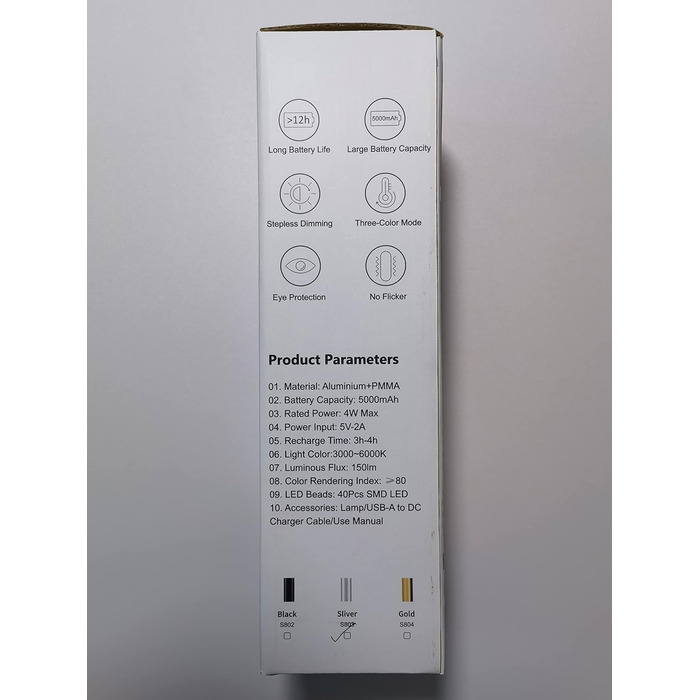 Світлодіодна настільна лампа Бездротова батарея, Настільна лампа Hapfish 5000 мАг, що заряджається через USB, Настільні лампи Живл