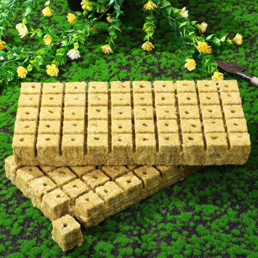 Набір гідропонних кубиків для пророщування та живців, дихаючий та екологічно чистий субстрат, ідеально підходить для розсади, садів у приміщенні та на відкритому повітрі, вирощування рослин (100)