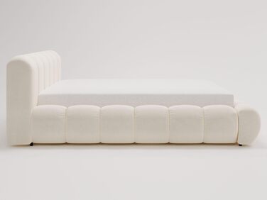 Ліжко GRAINGOLD Doria 180x200, М&39яке ліжко з ящиком для зберігання, Велюр, з рейковим каркасом, з узголів&39ям, без матраца (Кремовий, 180x200) Кремовий 180x200