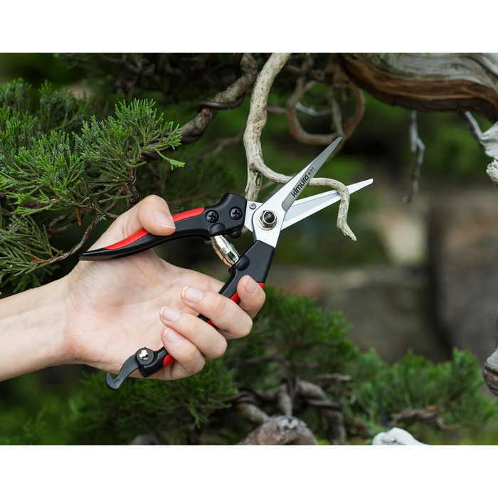 Садові ножиці Kimura Pro, 20,3 см, високоякісні леза з твердої японської сталі SK5, ручки з нековзним вініловим покриттям, легкі та ергономічні, багатофункціональні ножиці, садові ножиці