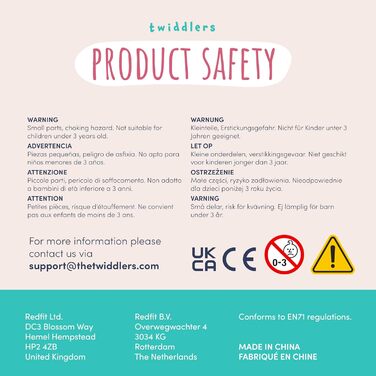 Набір для боулінгу THE TWIDDLERS з 6 плюшевих іграшок та 1 м&39яча з брязкальцем, набір для боулінгу для немовлят та малюків - м&39який та миється - подарунковий набір на дні народження та Різдво