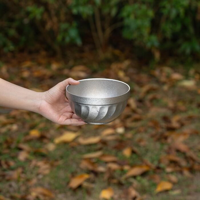 Двостінні титанові миски 800 мл вівсянка, їжа, рисовий суп, ізольована титанова миска, надлегка портативна посуд для кемпінгу на свіжому повітрі, металева чашка (срібна) Ti1169T 800 мл срібло Ti1169t