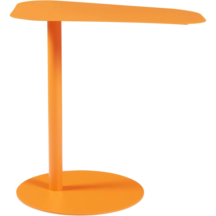 Журнальний столик Nasttten, садовий столик, журнальний столик з металевим каркасом, диванний столик, сучасний дизайн для вітальні, спальні, балкону, тераси, 50 x 50 x 38 см, помаранчевий, прямокутний