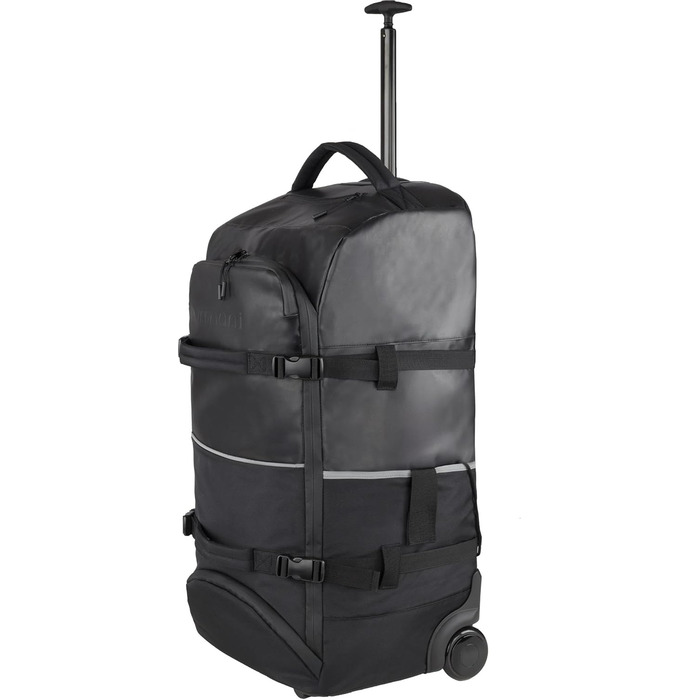 Дорожня сумка normani Backpacker - візок з фронтальним завантаженням та багатьма кишенями, 60 літрів, чорна, водонепроникна