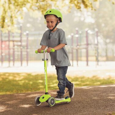 Самокат дитячий, 120/80 мм, ABEC 5, 3 колеса, регульований по висоті, один розмір зелений