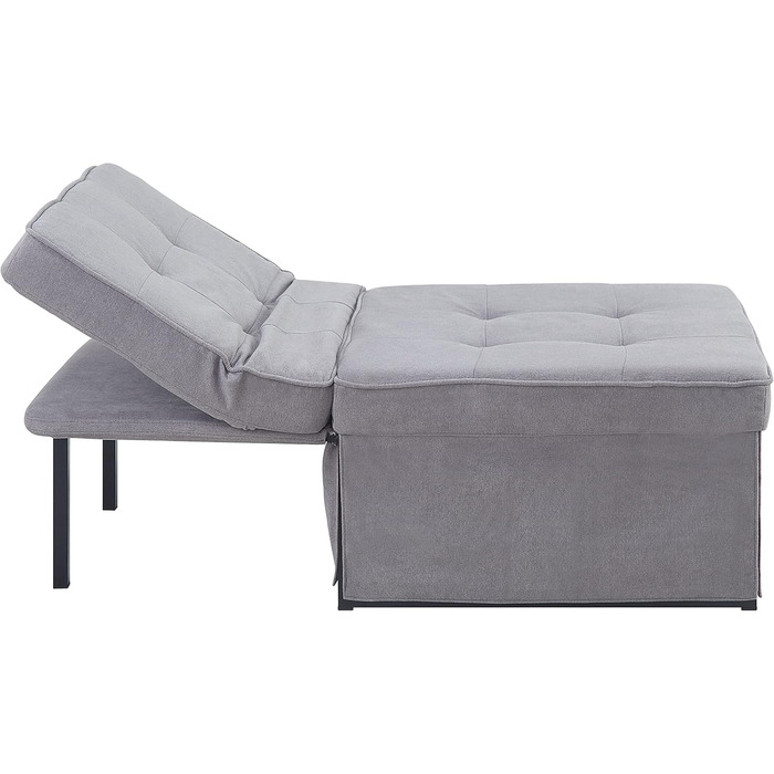 Крісло, шезлонг, табурет Atlantic Home Collection Finn, поліестер, сірий, ШхГхВ 80 см x 72 см x 43 см Сірий 80 см