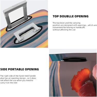 Чохол для валізи Захід Сонця на Морському Узбережжі, міцний захист для багажу, підходить для валіз розміром 45.7-81.3 см, Чорний, Великий розмір