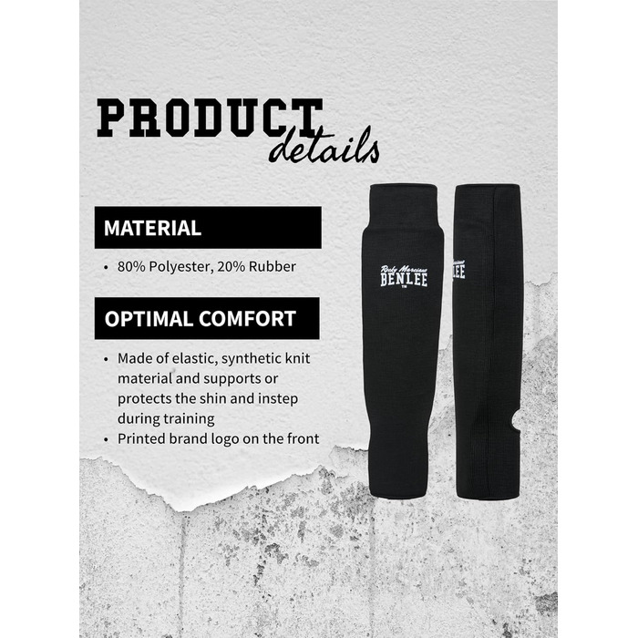 Щитки для гомілок BENLEE Shinney L чорні