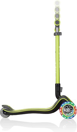 Самокат для дітей, 120/80 мм, ABEC 5, 3-колісний, регульований по висоті, світлодіодні колеса, салатовий