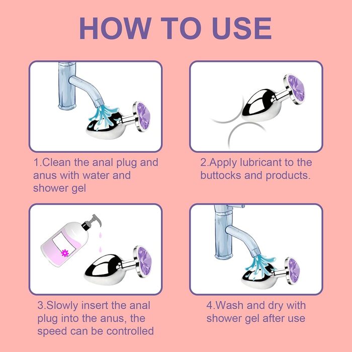 Набір анальних плагів Tpubmity, світло-фіолетовий