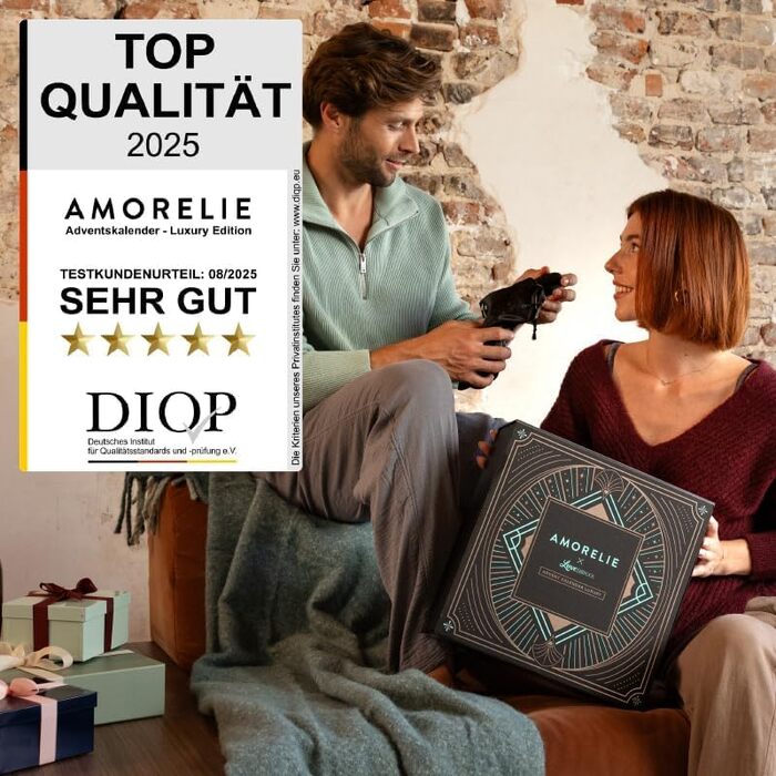 Еротичний адвент-календар AMORELIE Luxury Edition 2025, 24 преміальні інтимні подарунки