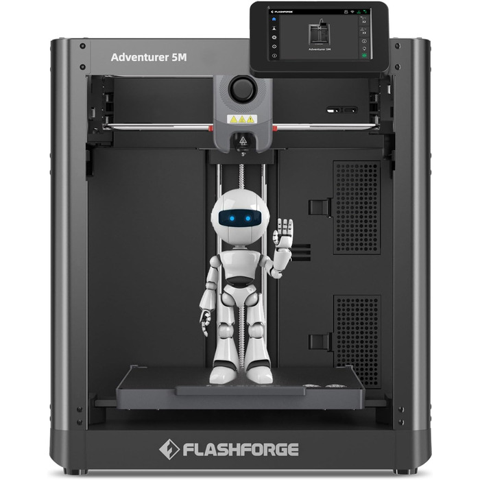 Принтер Flashforge Adventurer 5M з безпомилковим першим шаром, автоматичним вирівнюванням і швидкознімною насадкою, максимальна шв