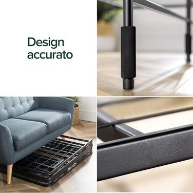 Розкладне ліжко Zinus SmartBase 160 x 190 см Висота 35 см Ідеально підходить як гостьове ліжко з місцем для зберігання речей під ліжком Металеве ліжко Чорне 160 x 190 см Чорний