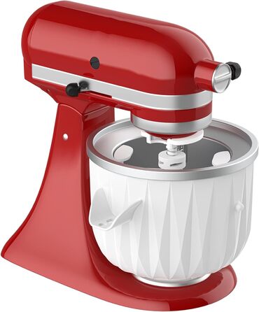 Насадка для морожениці GVODE для кухонного комбайна Kitchenaid, морозива та сорбету для приготування морозива, підходить для міксера Kitchenaid 4.5-5Qt і сервера чаші 5-6-7Qt