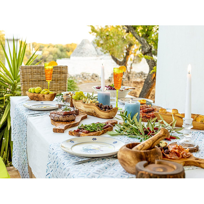 Набір розчинів і пестликів SOLTAKO з оливкового дерева - Ступка - Дерев'яна ступка - Екологічна трава, Розчин для спецій Ø Діаметр