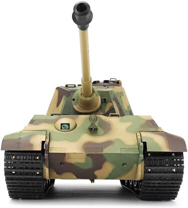 Радіокерований танк Королівський тигр (Knigstiger) Henschel, масштаб 116, Heng Long. Сталеві шестерні, дим-ефект, звук 2.4GHz V7.0