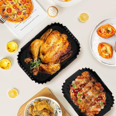 Аерофритюрниця з силіконовою формою для Ninja Double Stack XL 9.5L SL400EU, аксесуари для фритюрниці, аксесуари для силіконової форми з боковим отвором, аксесуари великої місткості, також сумісні з Ninja SL401