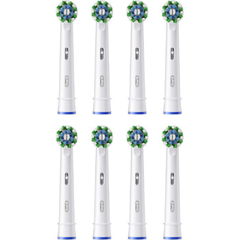 Насадки для електричних зубних щіток Oral-B Cross Action, упаковка з 8 змінних насадок для щіток, кутові щетинки, які адаптуються до кожного зуба для ретельного чищення, підходить для пошти