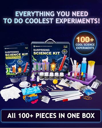 Експериментів для дітей, подарунковий набір іграшок для дітей з STEM-активності та науки, набір для хімії, подарунок на Різдво та день народження, 100
