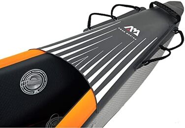 Надувний каяк AM AQUA MARINA Tomahawk AIR-K 440 100 полівінілхлорид (ПВХ) UNI Чорний / Помаранчевий