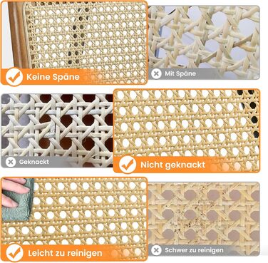 Комплект кухонних стільців Yaheetech із 2 шт. , обідні стільці зі спинкою з ротанга, консольне крісло зі штучної шкіри, м&39яке крісло для їдальні/кухні/вітальні/ресторану, ретро-коричневий