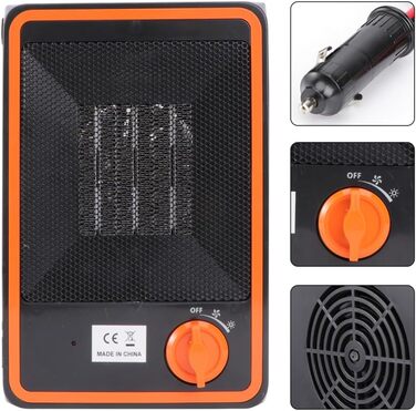 Електричний автомобільний обігрівач Hemobllo, обігрівач для транспортного засобу, швидкий нагрів, тиха робота, безпечний корпус, легке встановлення, енергоефективний, аксесуар для автомобіля