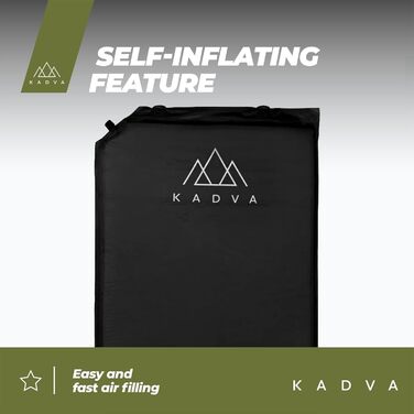 Самонадувний килимок Aero зручний, легкий та міцний килимок для сну. Ідеально підходить для кемпінгу та походів. Зовнішній шар 100 поліестер. Внутрішній шар 100 поліуретан. 182 x 52 см. Чорний.