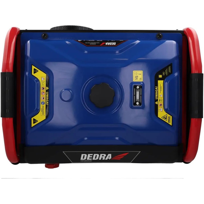 Генератор DEDRA, максимальна потужність 8,3 кВт (8000 Вт), двигун 459 см з мідною обмоткою, 1 x 400 В, 1 x 230 В. Аварійне джерело живлення для будинків, садів, кемпінгів або інших застосувань. 8,0 кВт