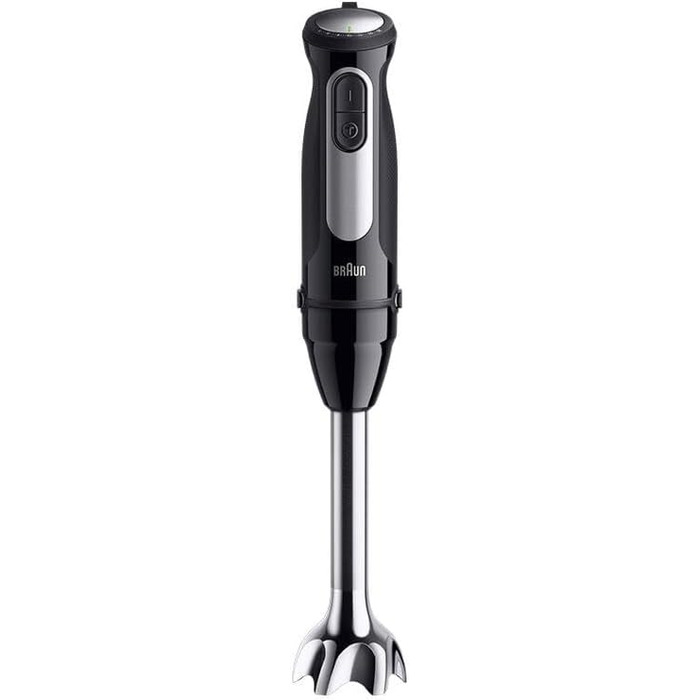 Занурювальний блендер Braun MultiQuick 5 MQ55307M потужний мотор, 2 швидкості, аксесуари з нержавіючої сталі, легке очищення, чорний