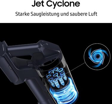 Акумуляторний пилосос Samsung Jet 75E PetPRO, 200 Вт, в комплекті щітка для шерсті та інші аксесуари, м'ятний, VS20B75BGR1/WD 200