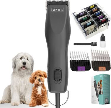 Машинка для стрижки собак Wahl Moser Max 50 з насадкою-гребінцем Agrarzone Edition - Потужна машинка для стрижки собак і котів для скуйовдженого хутра та довгого волосся - Тиха Max 50 з 2 рівнями потужності