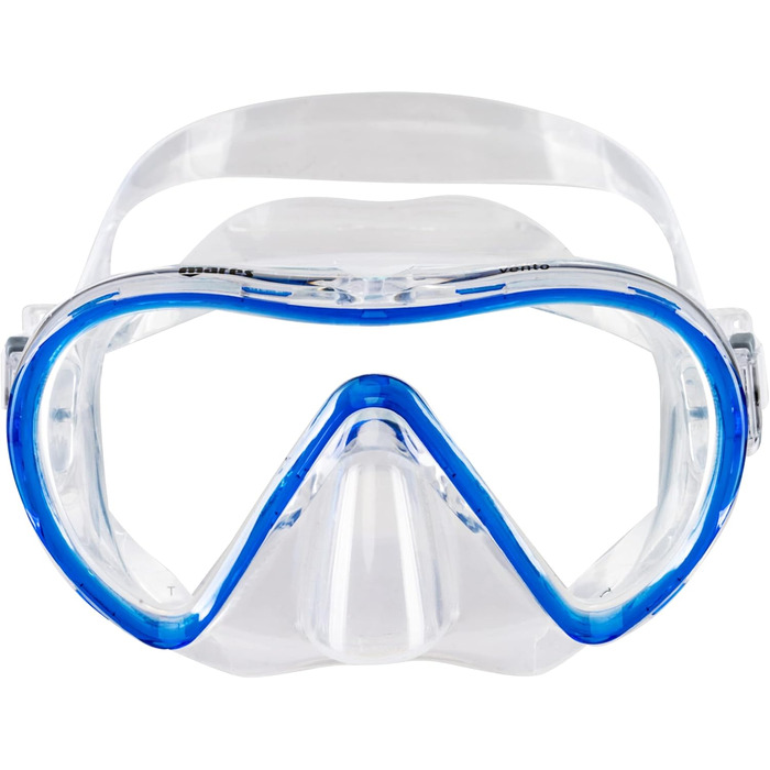 Набір для сноркелінгу для дорослих, силіконова маска з однією лінзою, ергономічний сноркель із силіконовим мундштуком, один розмір, синій