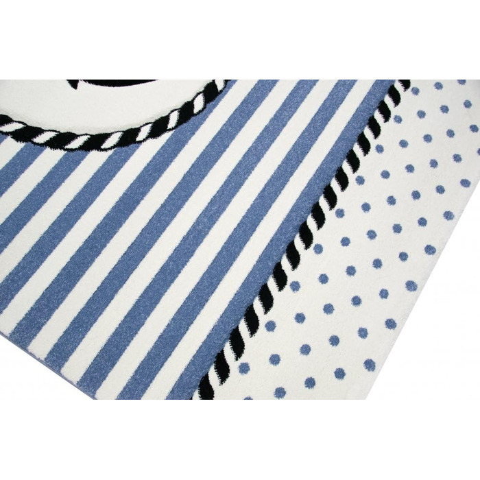 Килимок дитяча дитяча кімната для хлопчиків якір морський синій кремовий чорний розмір 200 х 290 см