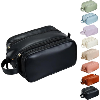 Косметичка Luxorluxe - Косметичка Luxorluxe великої місткості для подорожей, тришарова сумка для макіяжу з поліуретанової шкіри (ч