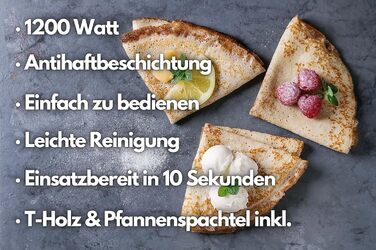 Млинниця 1200 Вт Крута на дотик ручка Антипригарне покриття Діаметр 30 см Крепері Млинар Галети Машина для млинців Сковорода для млинців.
