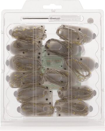 Світлодіодна батарея казкових вогнів, 2M 20LEDs теплі білі міні казкові вогні мідний дріт робота від батареї теплий білий 12 пакет