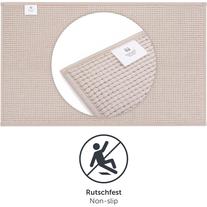 Килимок для ванни Blumtal 50x80 см синель - килимок для ванни сертифікований Oeko-TEX - килимки та килимки для ванни - килимок для